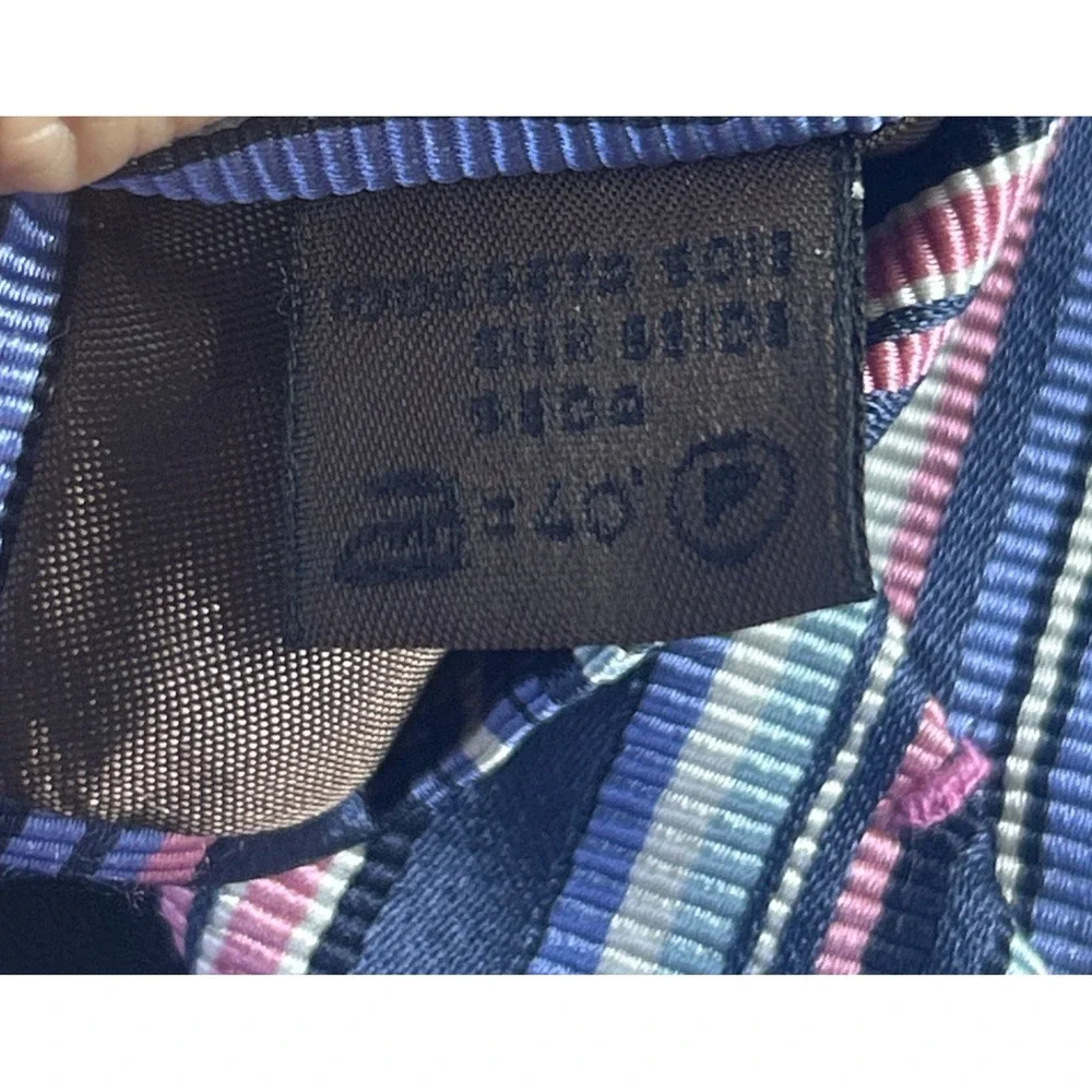 TAILORBYRD Boys Tie 100% Silk Handmade In Italy Stripe Repp Necktie Short 51x3